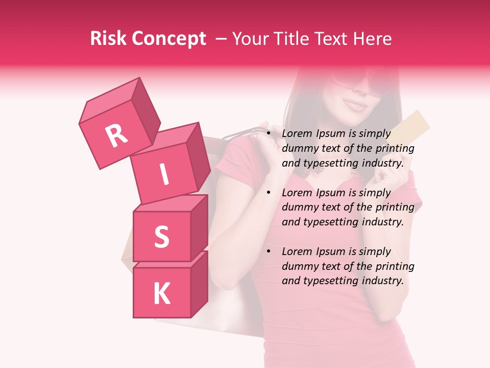 Card Sunglasses Holding PowerPoint Template