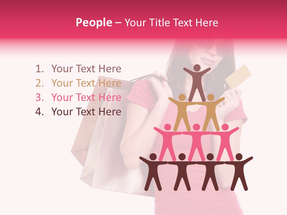 Card Sunglasses Holding PowerPoint Template