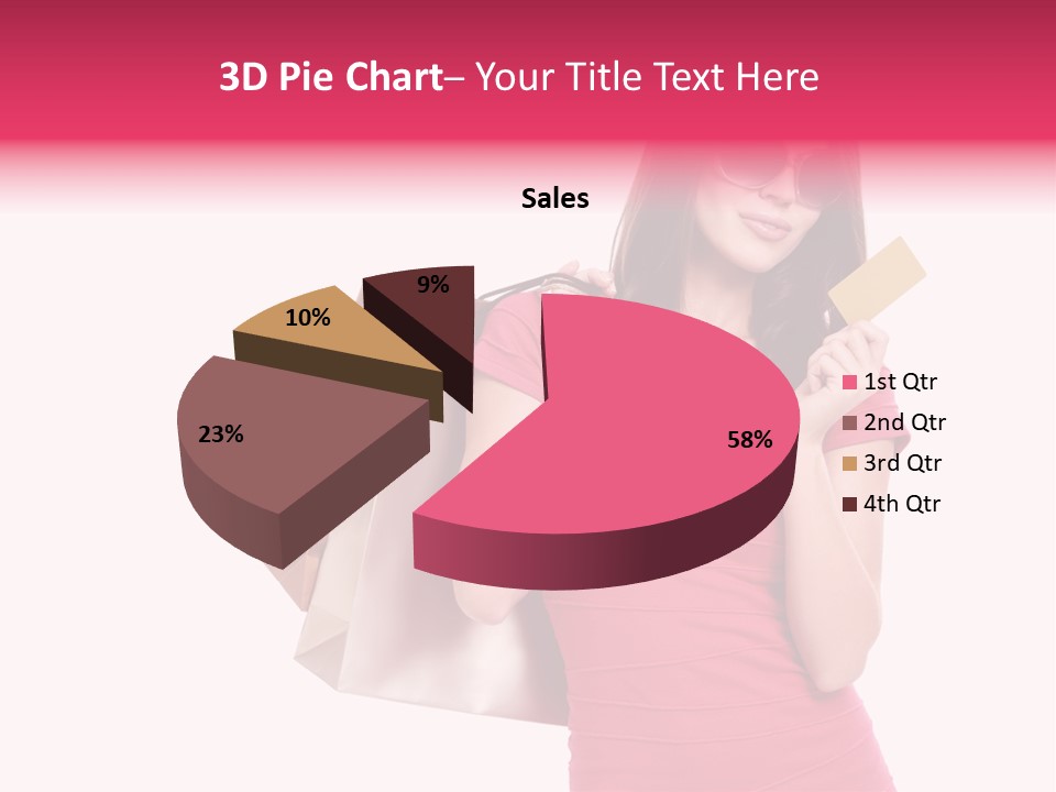 Card Sunglasses Holding PowerPoint Template