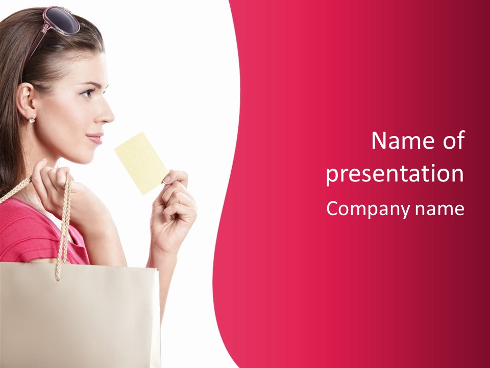 Pretty Person Shopper PowerPoint Template