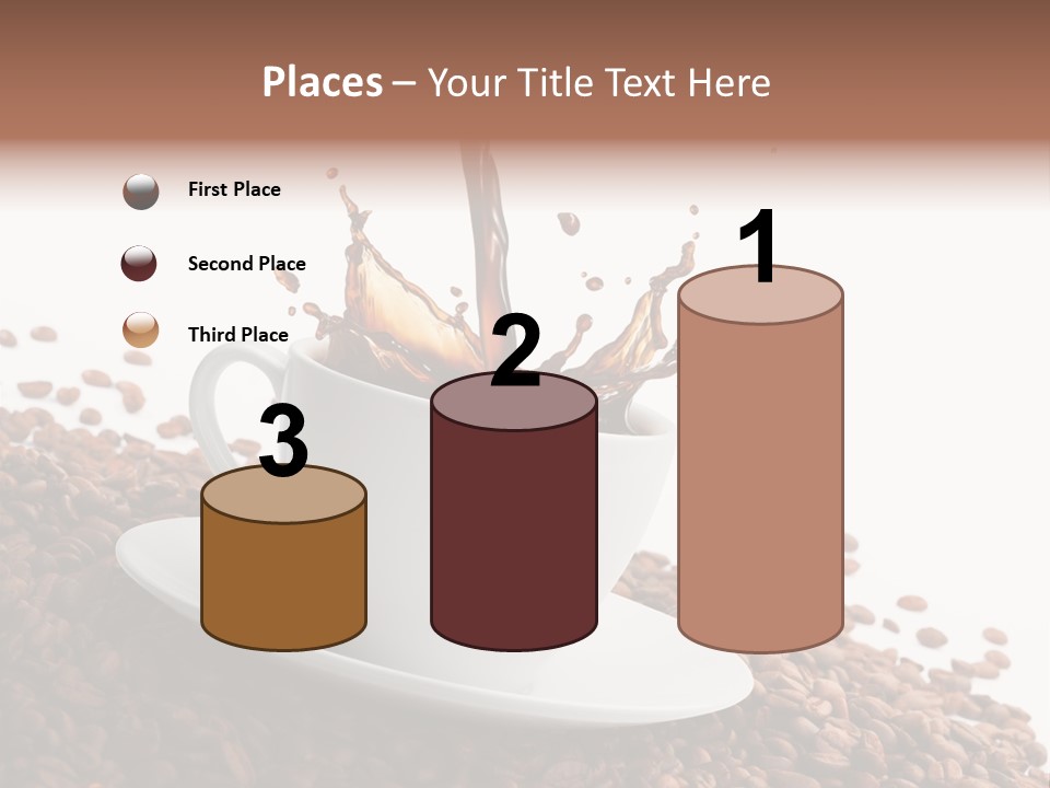 White Background Saucer Cup PowerPoint Template