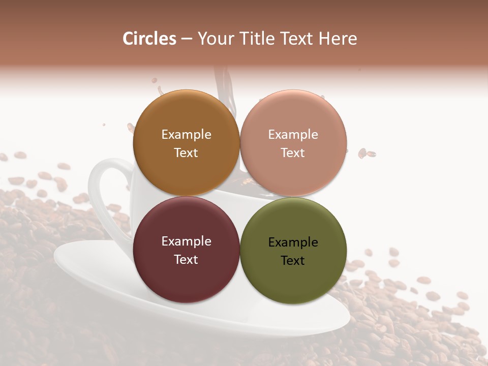 White Background Saucer Cup PowerPoint Template