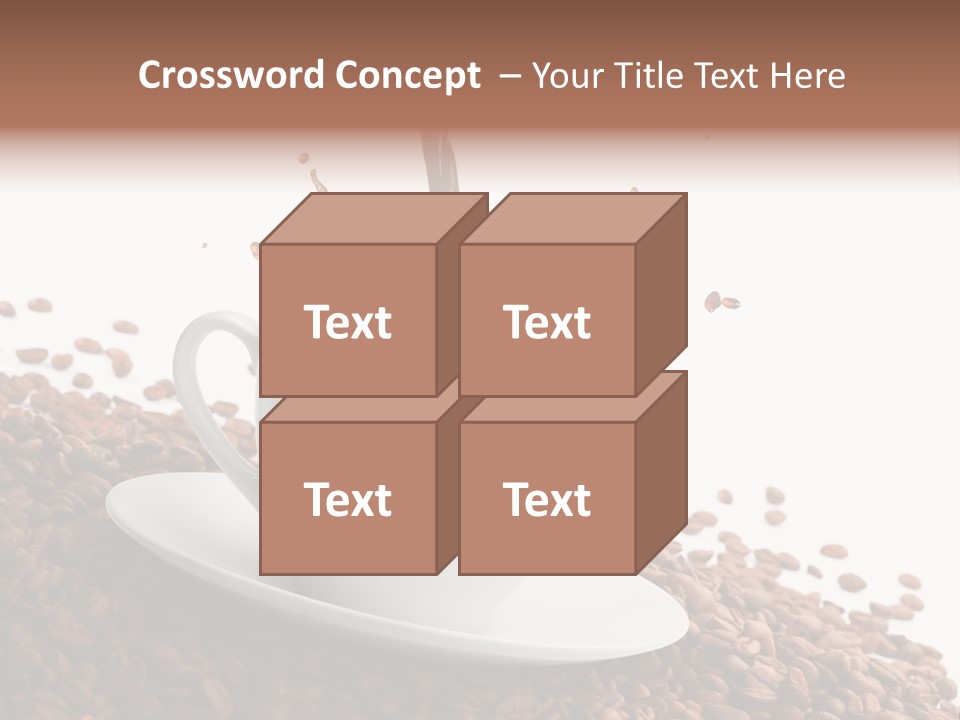 White Background Saucer Cup PowerPoint Template