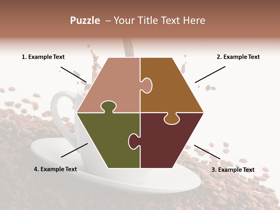 White Background Saucer Cup PowerPoint Template