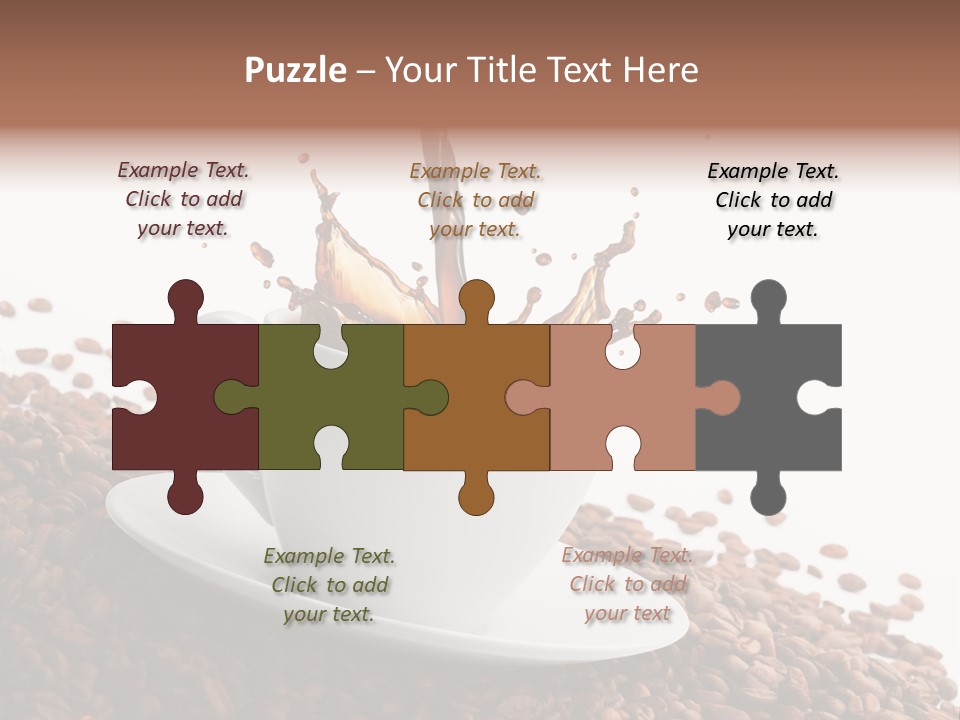 White Background Saucer Cup PowerPoint Template