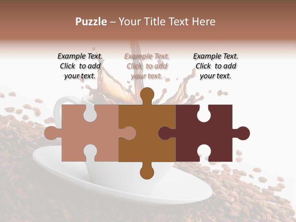 White Background Saucer Cup PowerPoint Template