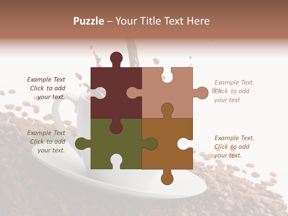 White Background Saucer Cup PowerPoint Template