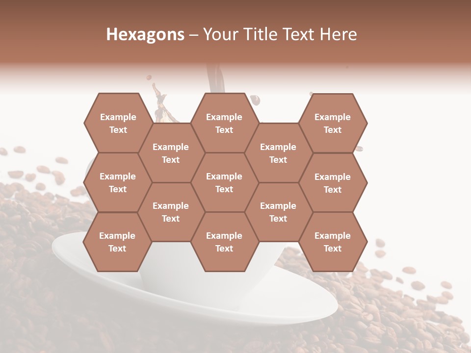 White Background Saucer Cup PowerPoint Template