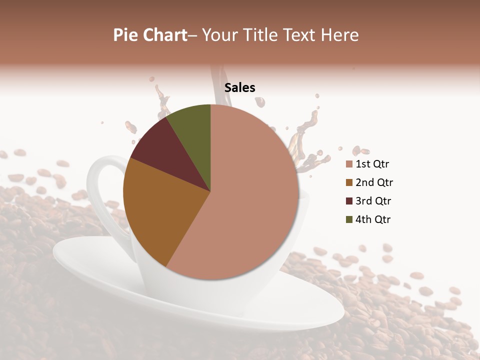 White Background Saucer Cup PowerPoint Template