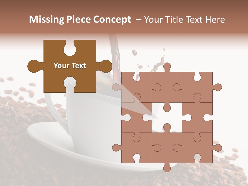 White Background Saucer Cup PowerPoint Template