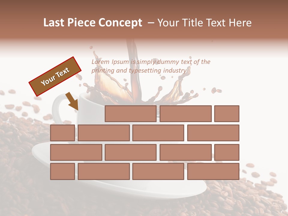 White Background Saucer Cup PowerPoint Template