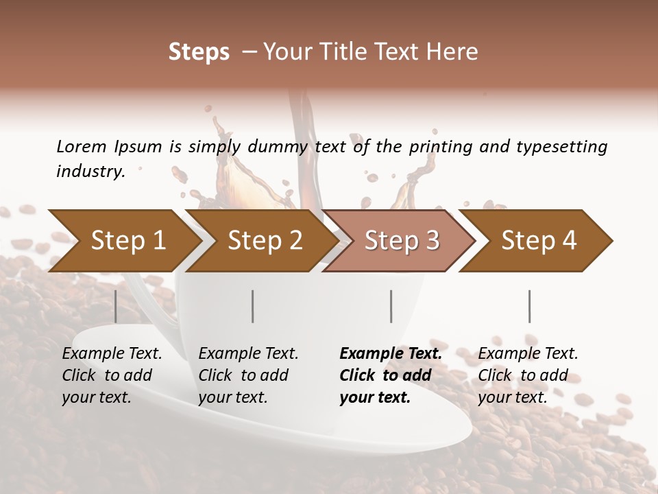 White Background Saucer Cup PowerPoint Template