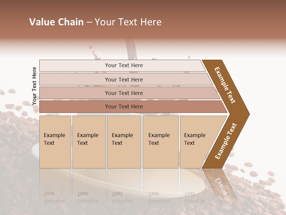 White Background Saucer Cup PowerPoint Template