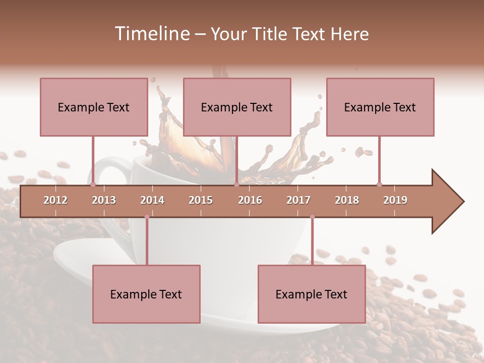 White Background Saucer Cup PowerPoint Template