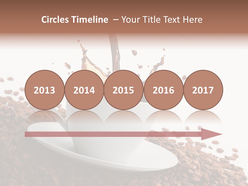 White Background Saucer Cup PowerPoint Template