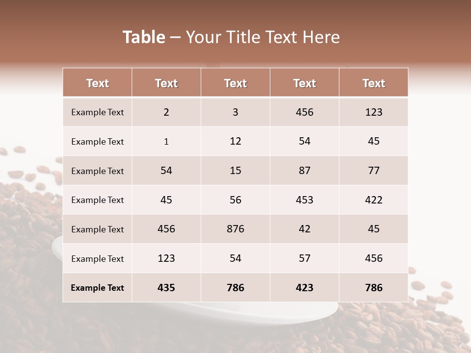 White Background Saucer Cup PowerPoint Template