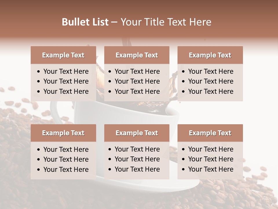 White Background Saucer Cup PowerPoint Template