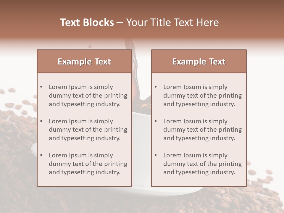 White Background Saucer Cup PowerPoint Template