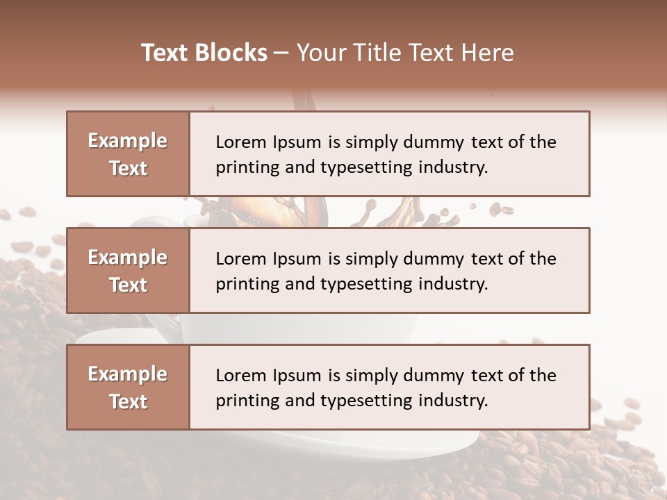 White Background Saucer Cup PowerPoint Template