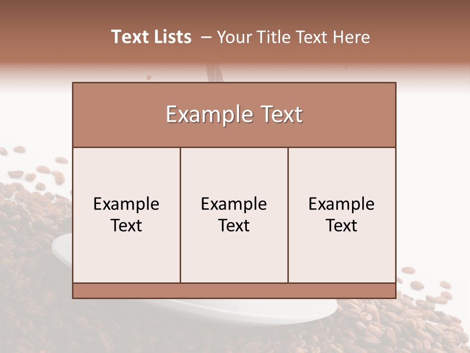 White Background Saucer Cup PowerPoint Template