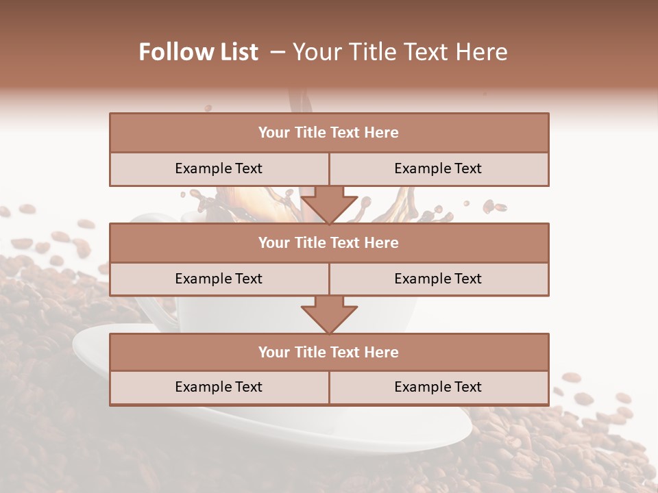 White Background Saucer Cup PowerPoint Template
