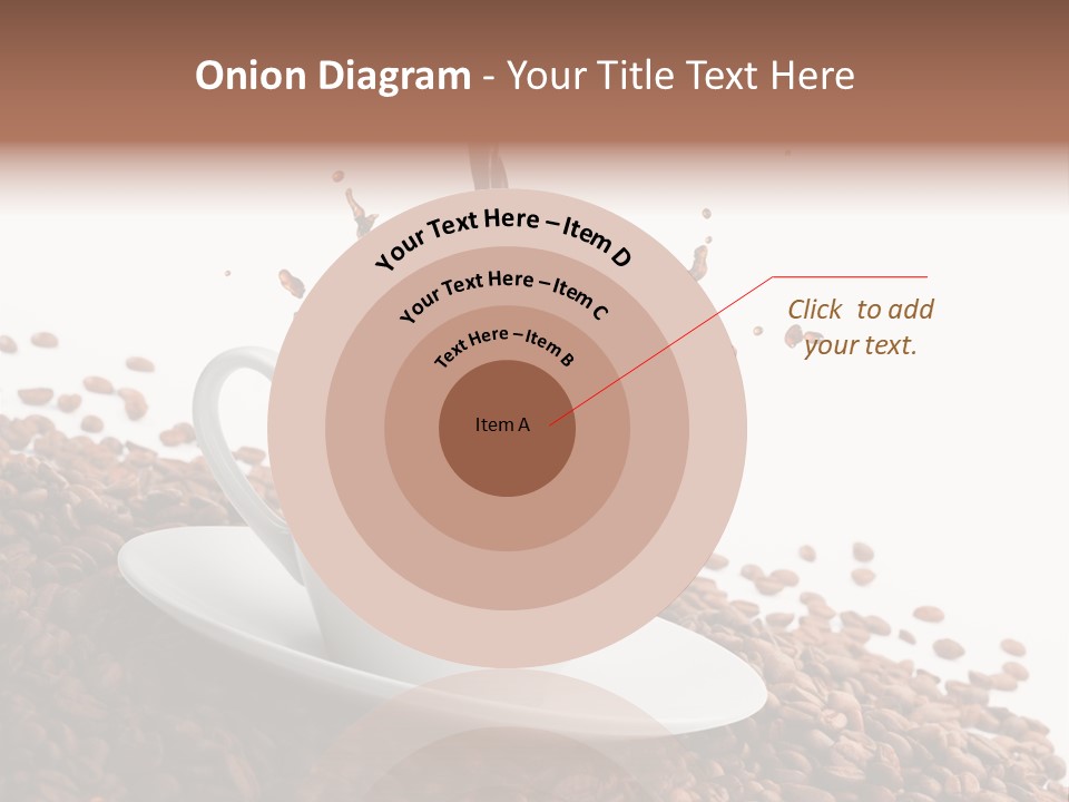 White Background Saucer Cup PowerPoint Template