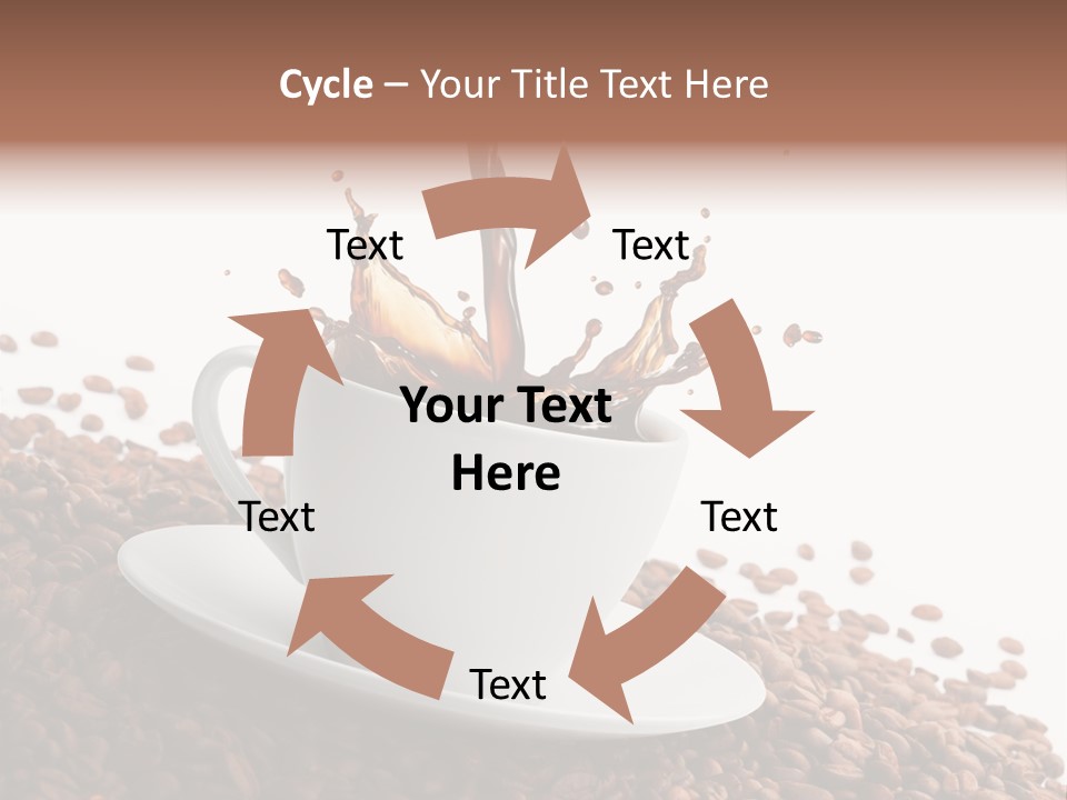 White Background Saucer Cup PowerPoint Template