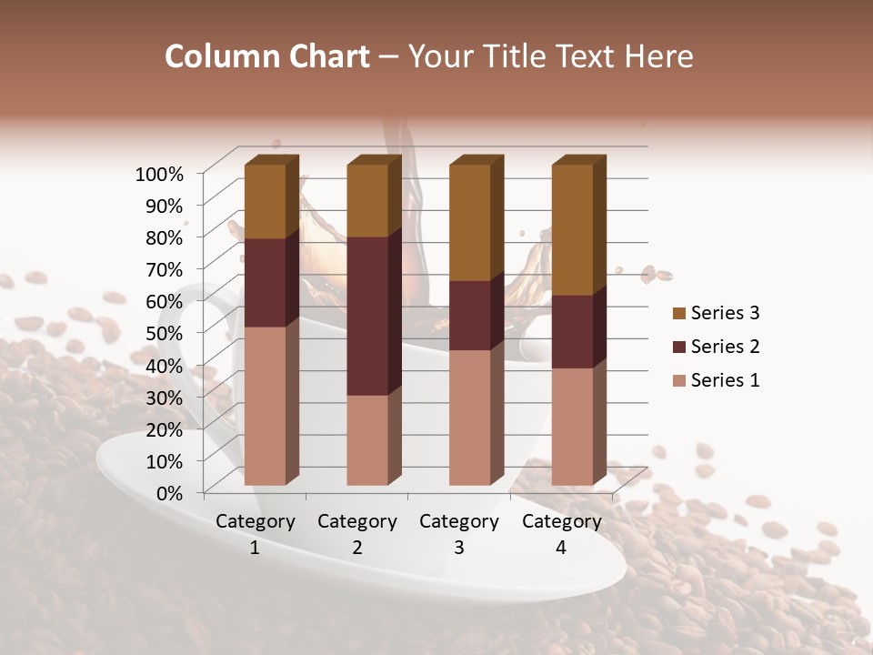White Background Saucer Cup PowerPoint Template