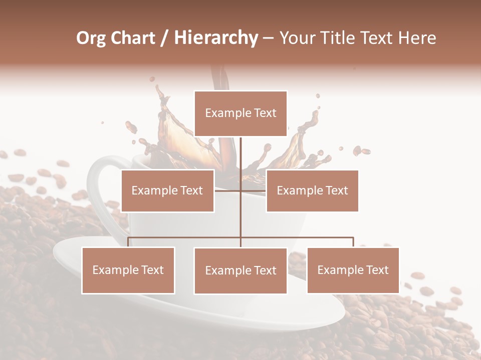 White Background Saucer Cup PowerPoint Template