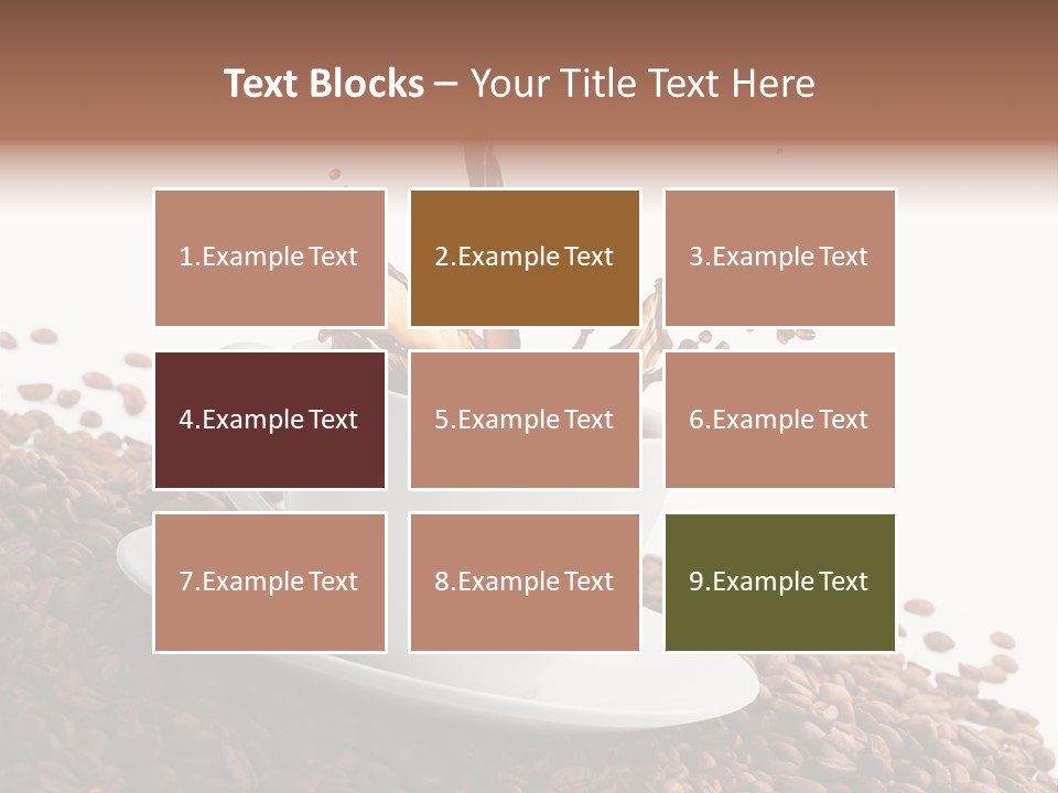 White Background Saucer Cup PowerPoint Template