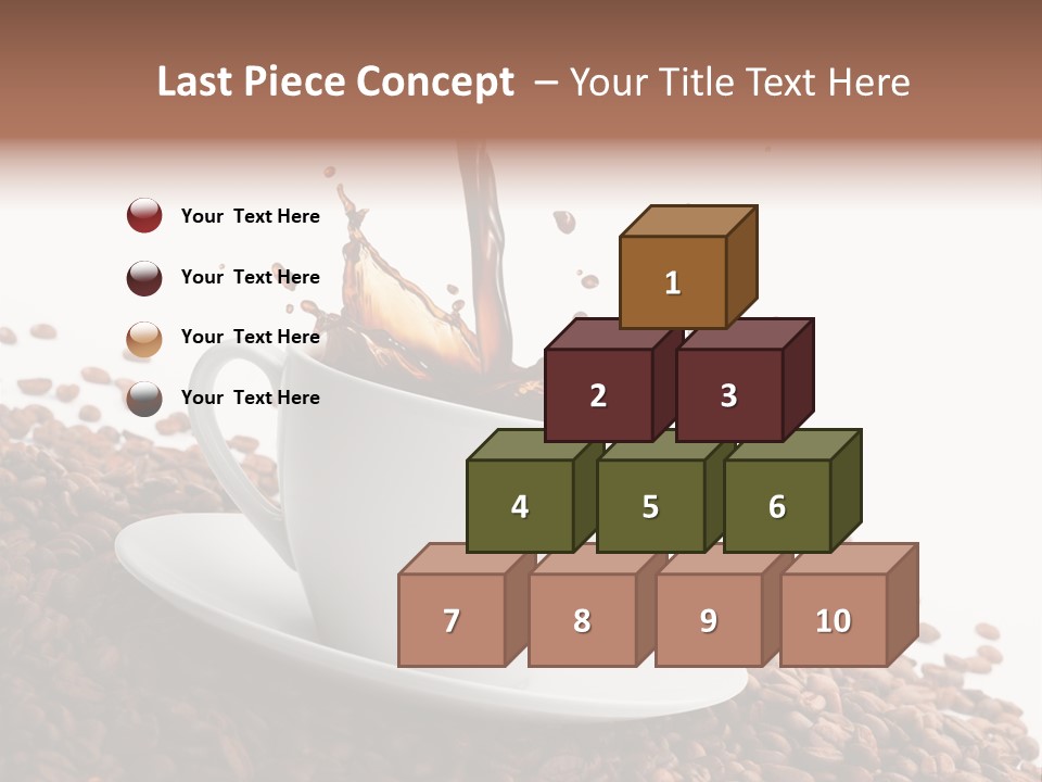 White Background Saucer Cup PowerPoint Template