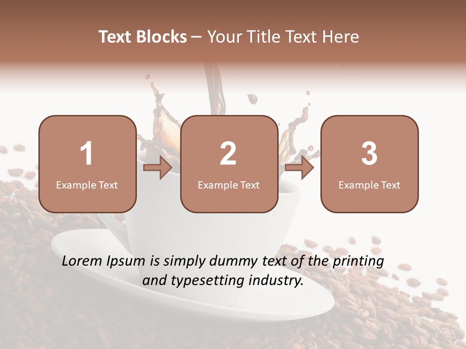 White Background Saucer Cup PowerPoint Template