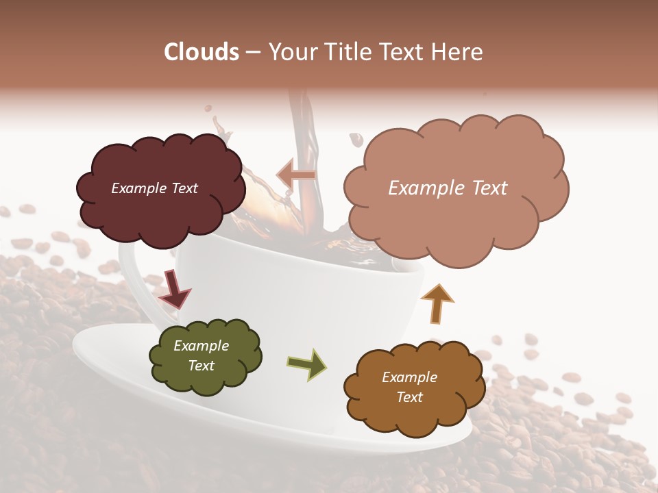 White Background Saucer Cup PowerPoint Template