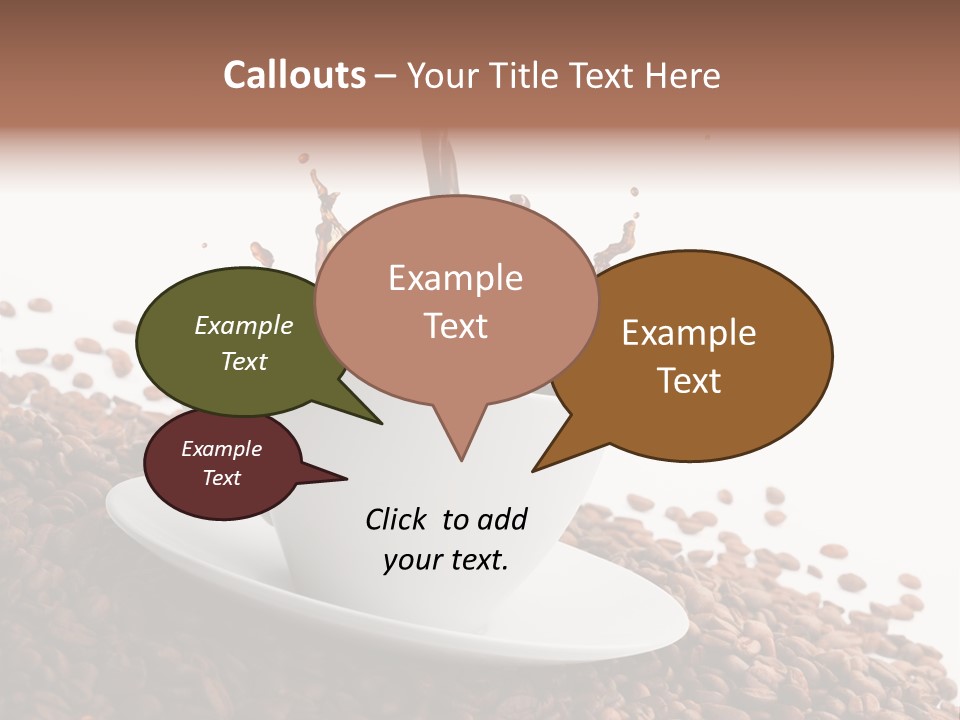 White Background Saucer Cup PowerPoint Template