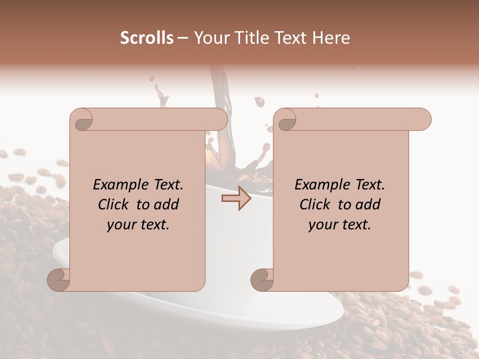 White Background Saucer Cup PowerPoint Template