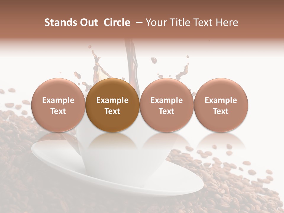 White Background Saucer Cup PowerPoint Template