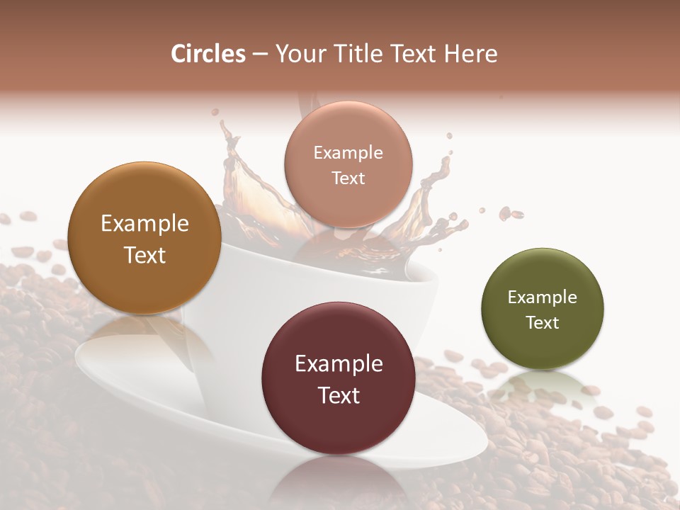 White Background Saucer Cup PowerPoint Template