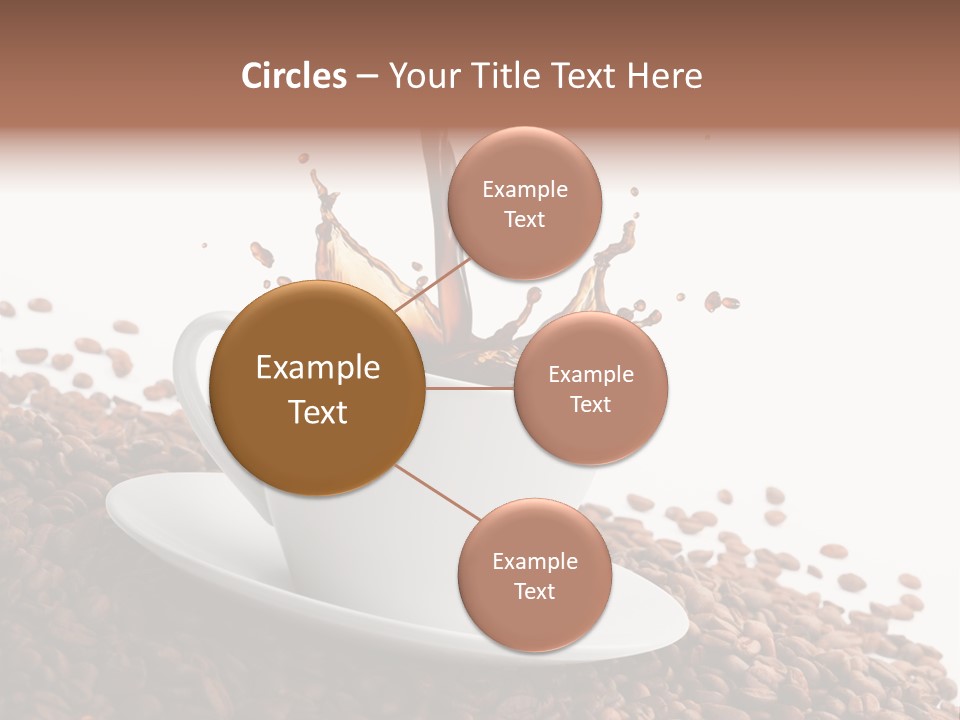 White Background Saucer Cup PowerPoint Template