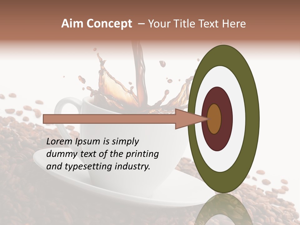 White Background Saucer Cup PowerPoint Template