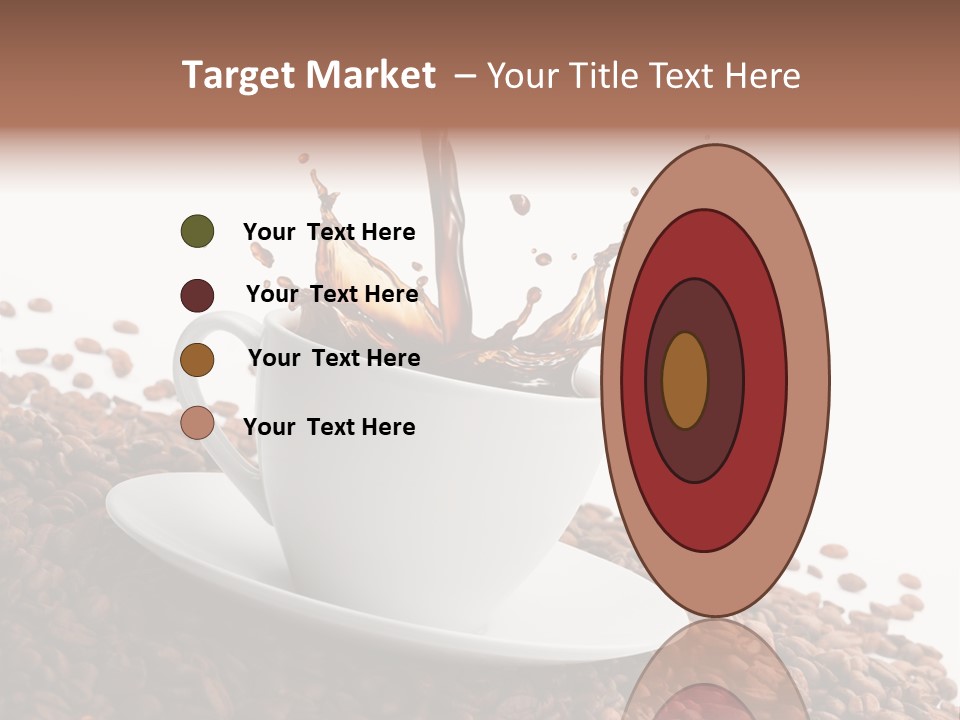 White Background Saucer Cup PowerPoint Template