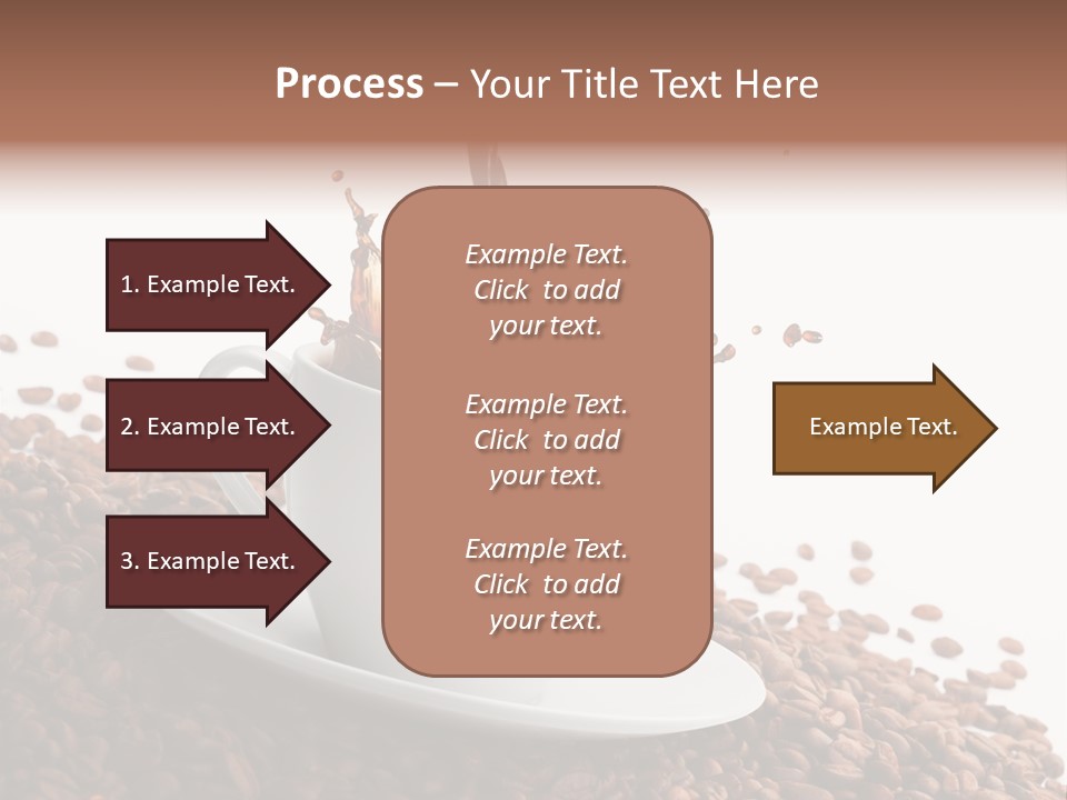 White Background Saucer Cup PowerPoint Template
