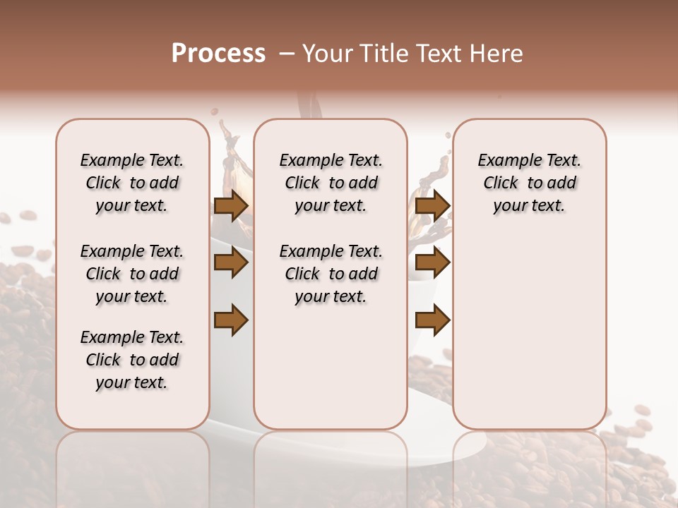 White Background Saucer Cup PowerPoint Template