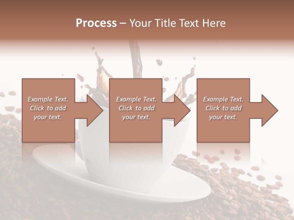 White Background Saucer Cup PowerPoint Template