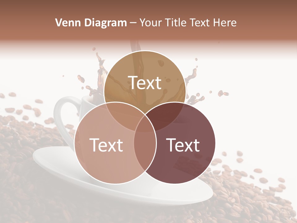 White Background Saucer Cup PowerPoint Template