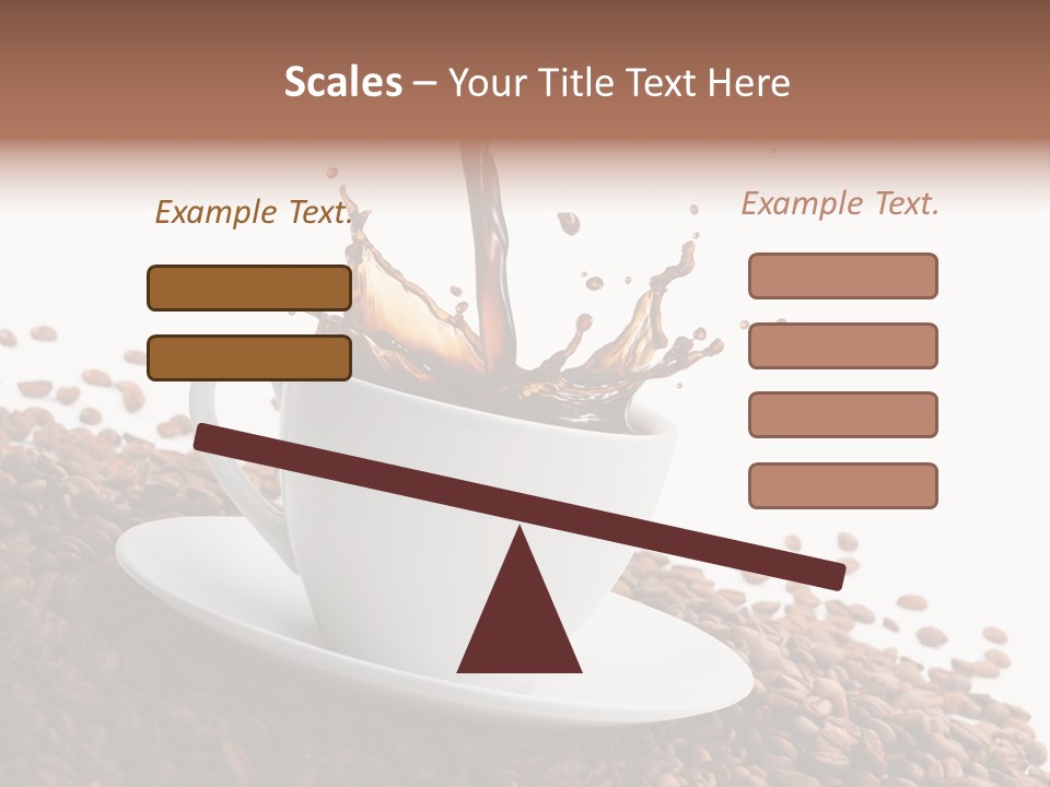 White Background Saucer Cup PowerPoint Template