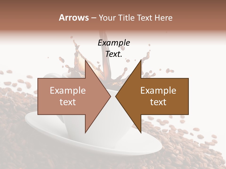 White Background Saucer Cup PowerPoint Template