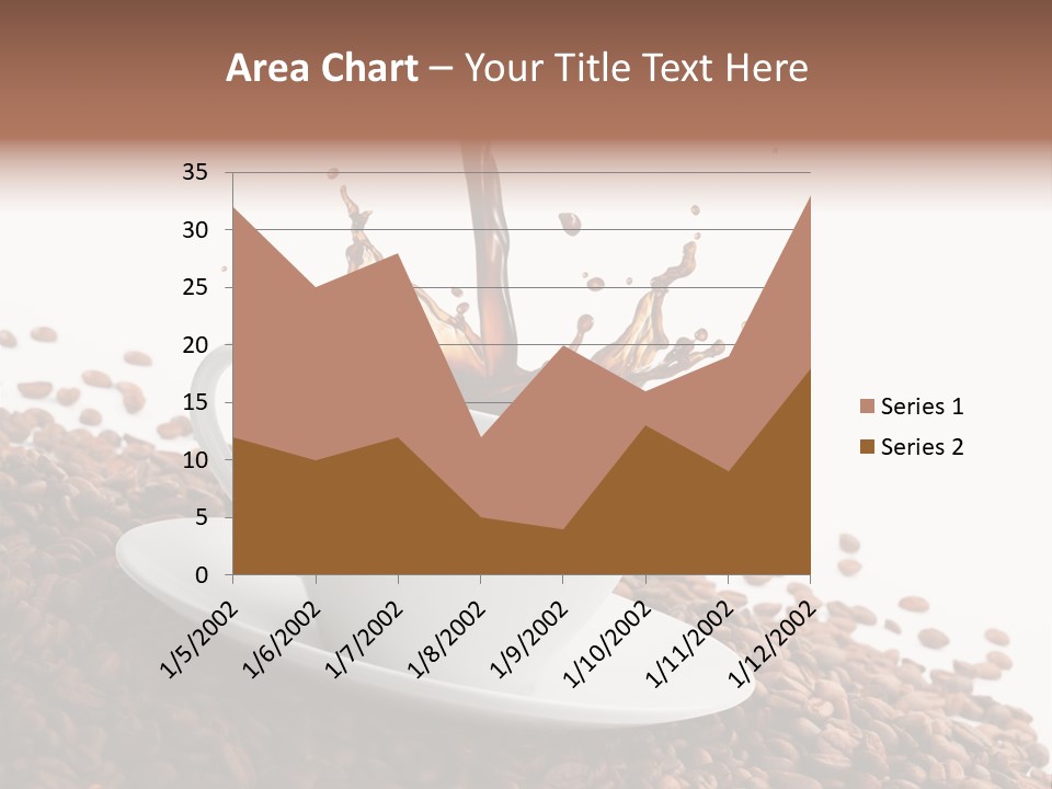 White Background Saucer Cup PowerPoint Template