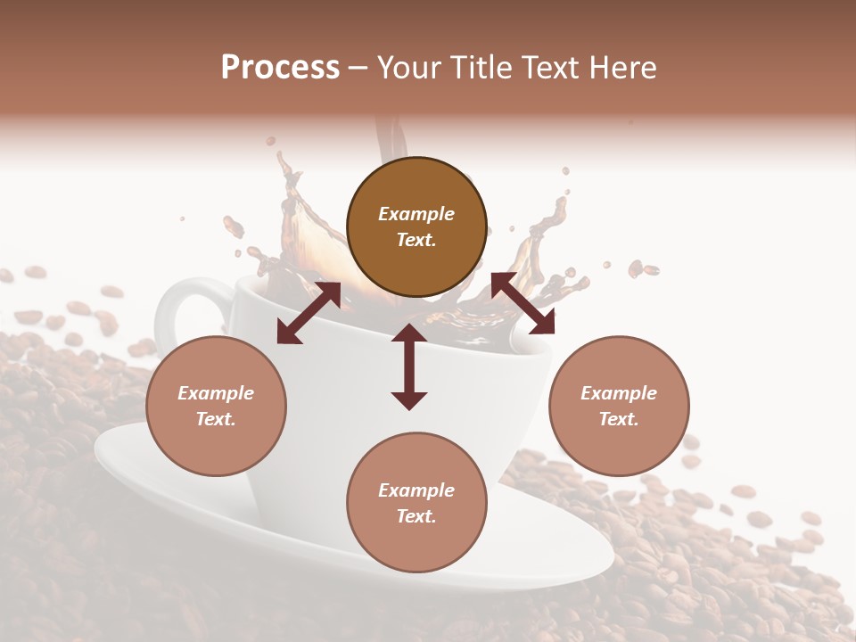 White Background Saucer Cup PowerPoint Template