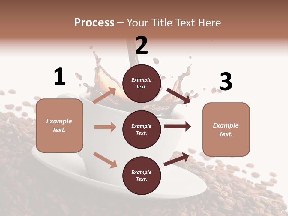 White Background Saucer Cup PowerPoint Template