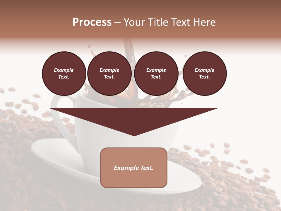 White Background Saucer Cup PowerPoint Template